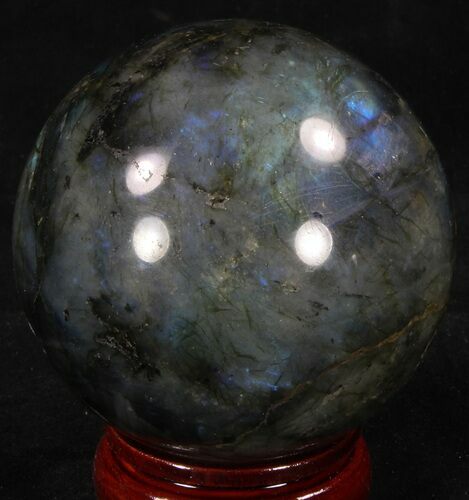 Flashy Labradorite Sphere - Great Color Play #37100